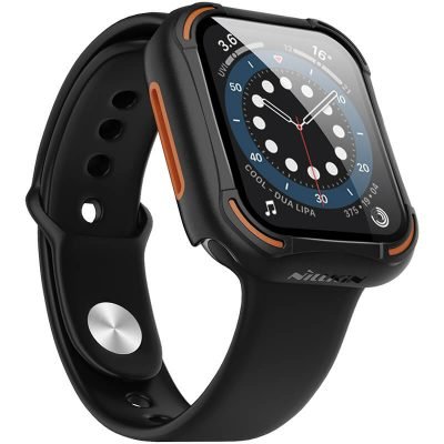 Apple Watch 4 44mm / Watch 5 44mm / Watch 6 44mm / Watch SE 44mm Nillkin CrashBumper 2in1 tok + üveg (Szürke)