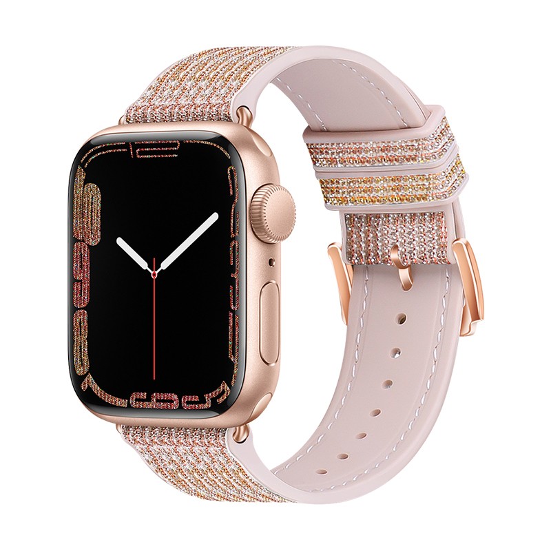 Apple Watch 42mm / Watch 44mm / Watch 45mm / Watch 49mm HOCO WA11 diamond okosóra szíj piros