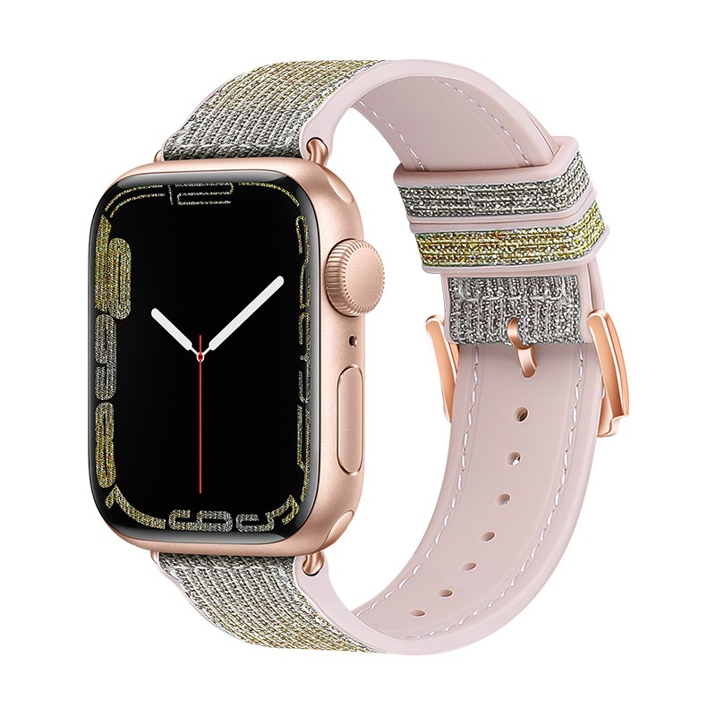 Apple Watch 42mm / Watch 44mm / Watch 45mm / Watch 49mm HOCO WA11 diamond okosóra szíj sárga