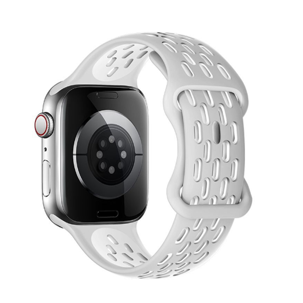 Apple Watch 42mm / Watch 44mm / Watch 45mm / Watch 49mm HOCO WA19 buckle raindrop szíj fehér