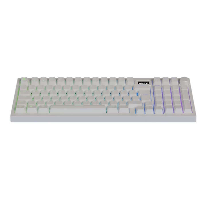 AVAX GM03 PRO 98% Gasket RGB Tri-mode mechanikus billentyűzet (Fehér) - Gateron red kapcsoló, magyar kiosztás