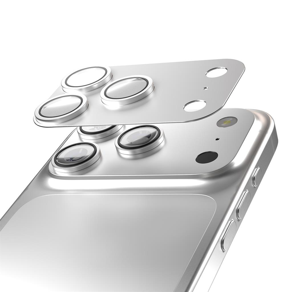 Etteri teljes kamera lencsevédő iPhone 17 Pro (Ezüst)
