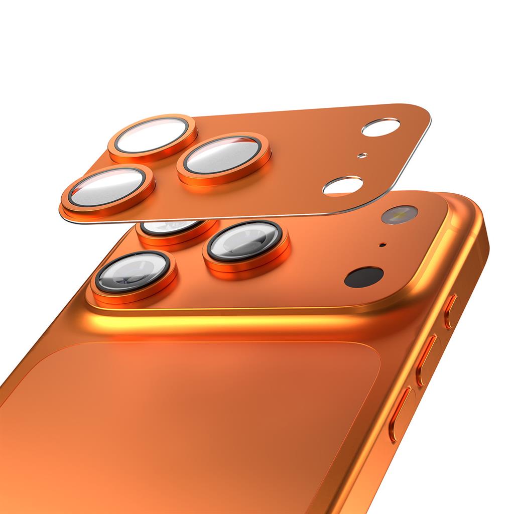 Etteri teljes kamera lencsevédő iPhone 17 Pro Max (Narancssárga)