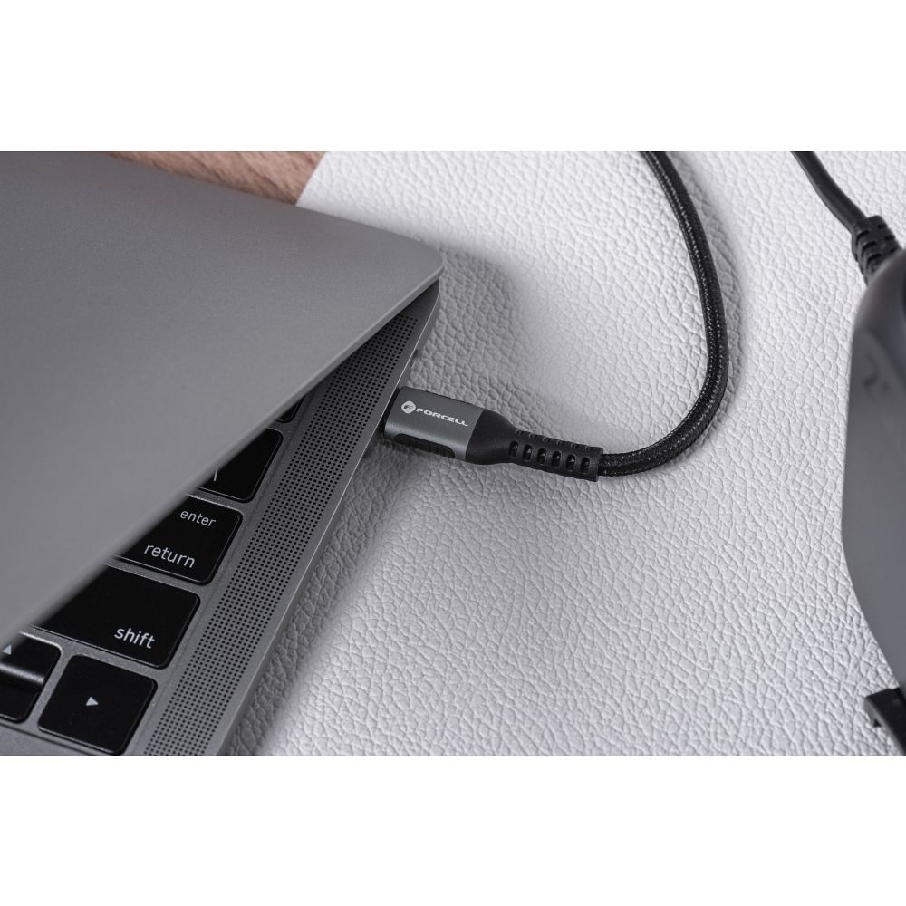 Forcell F-ENERGY C260 USB-C / USB-C kábel QC4.0 PD 5A 100W Cafule (Fekete) - 3m