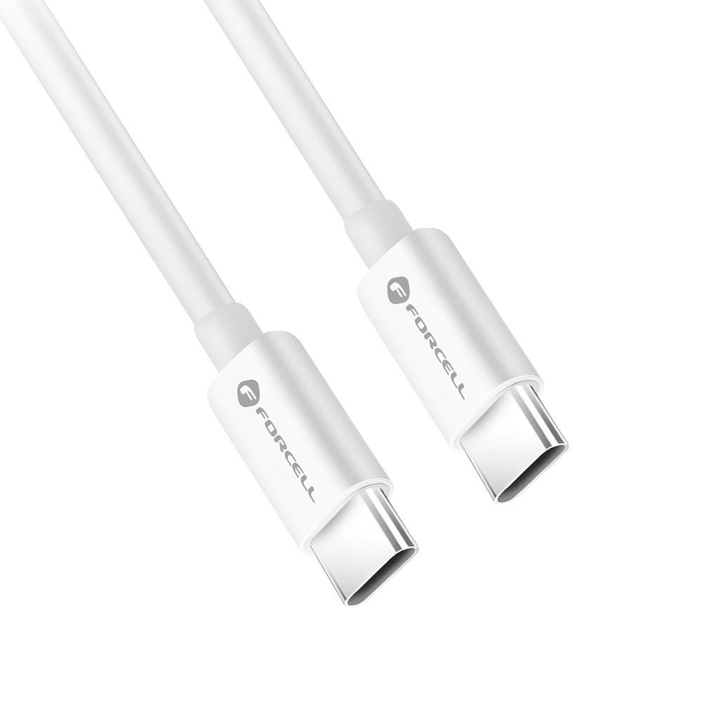 Forcell F-ENERGY C339 USB-C / USB-C kábel PD QC4.0 5A 100W (Fehér) - 3m