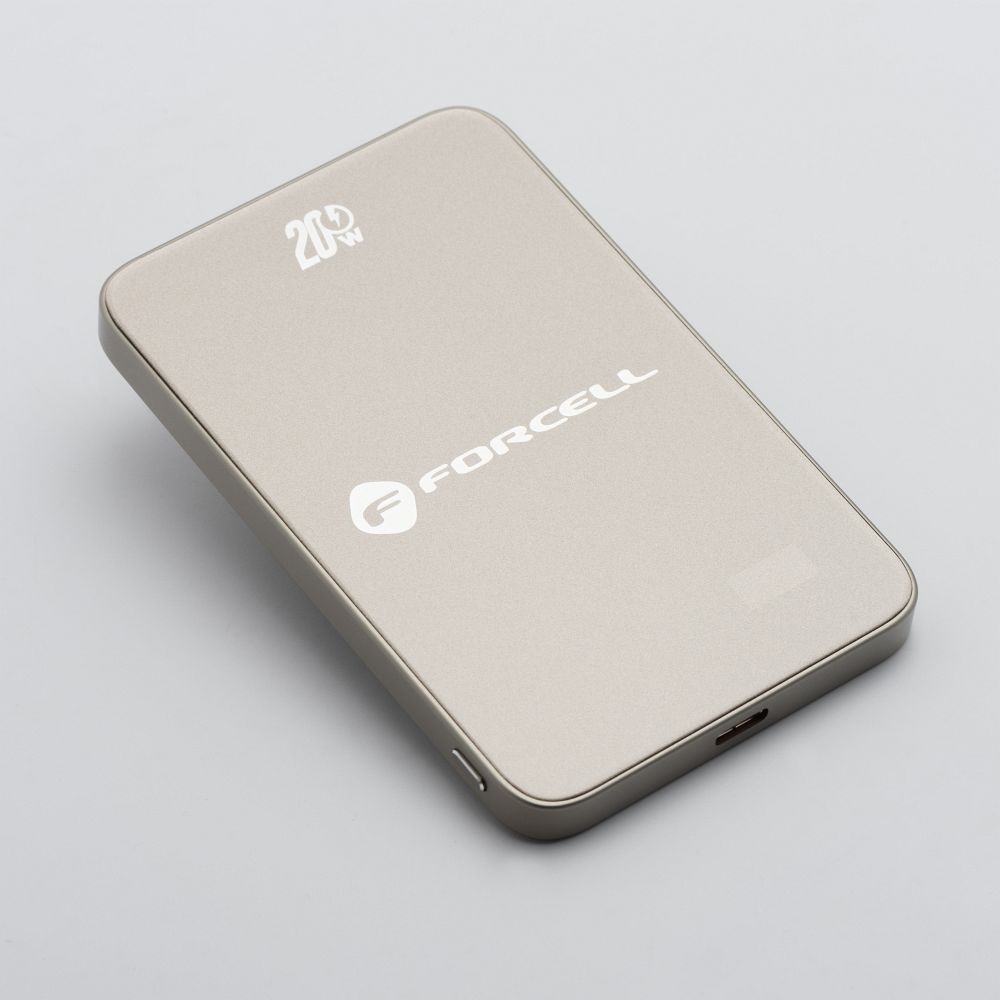 Forcell F-Energy SuperSlim F5K8 MagSafe power bank 15W 5000 mAh (Szürke)