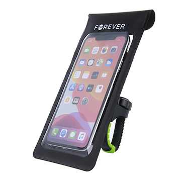 Forever Outdoor BH-130 vízálló kerékpár telefontartó (Fekete) front