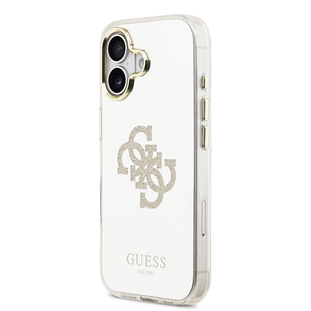 Guess PC/TPU Mirror 4G Glitter Logo MagSafe iPhone 17 (Arany)