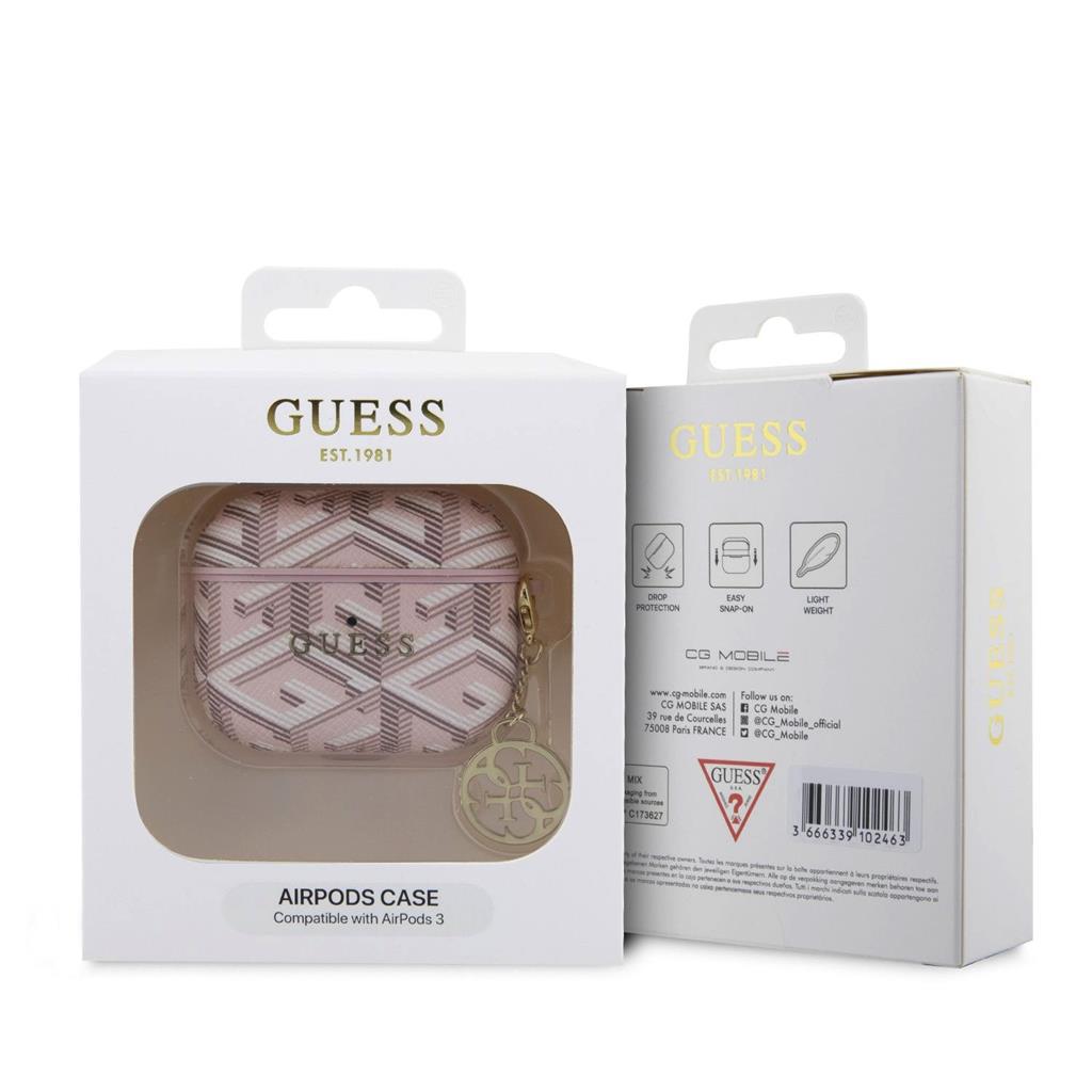 Guess PU G Cube Charm tok AirPods 3 (Rózsaszín) - GUA3PGCE4CP