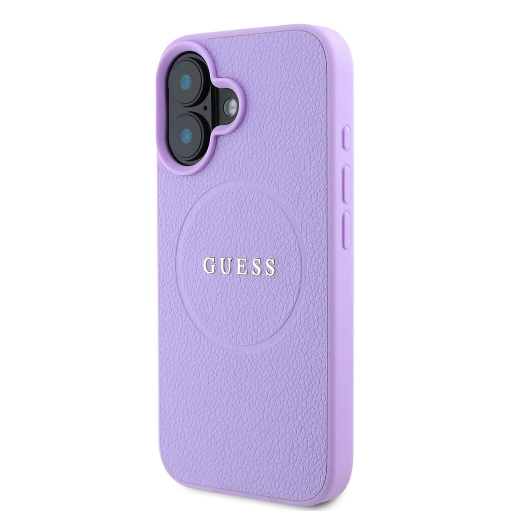 Apple iPhone 16 Plus Guess PU Grained Classic Logo MagSafe tok (Lila) - GUHMP16MPGHSMMU