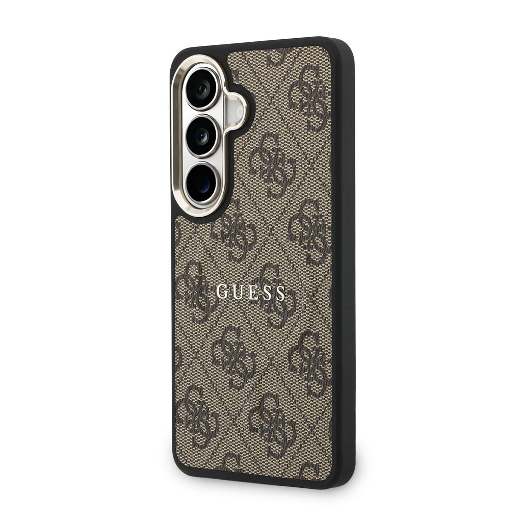 Guess PU Leather 4G Gold Frame Magnetic tok Samsung Galaxy S26+ (Barna) - GUHMS26MP4MSEGCW