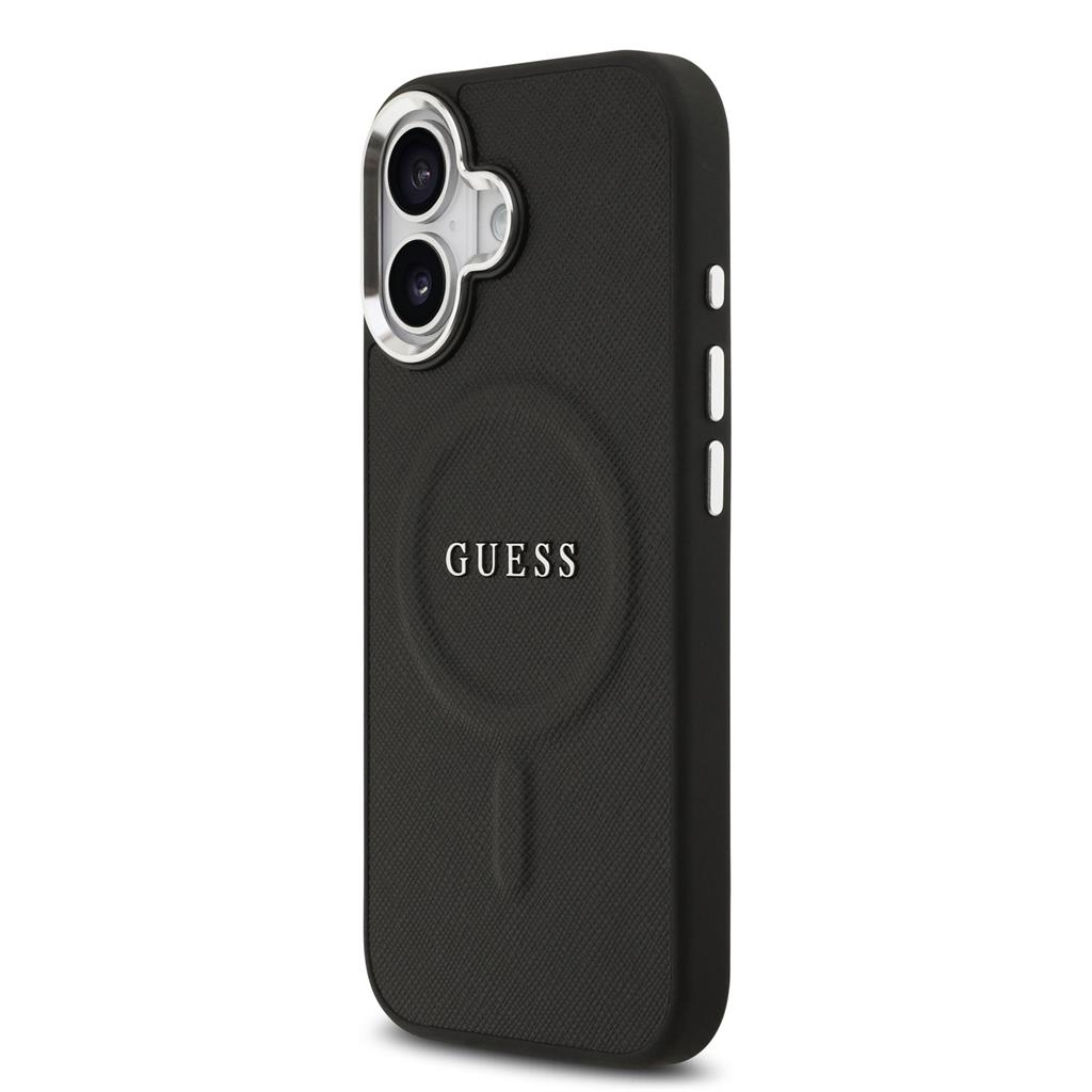 Guess PU Saffiano MagSafe iPhone 17 (Fekete)