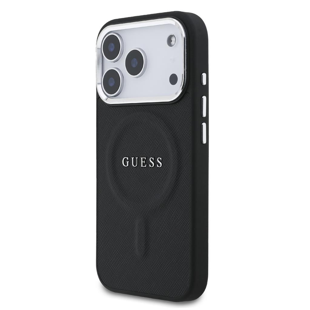 Guess PU Saffiano MagSafe iPhone 17 Pro (Fekete)