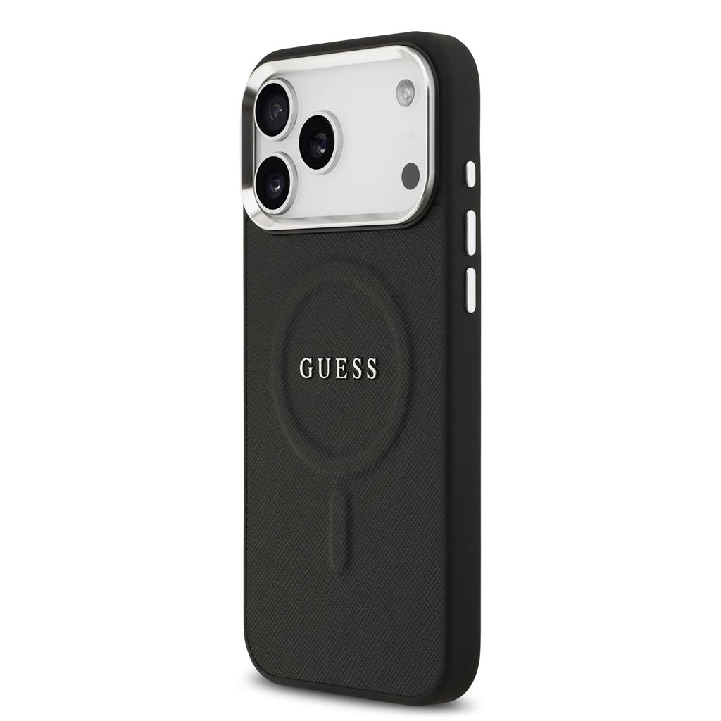 Guess PU Saffiano MagSafe iPhone 17 Pro Max (Fekete)