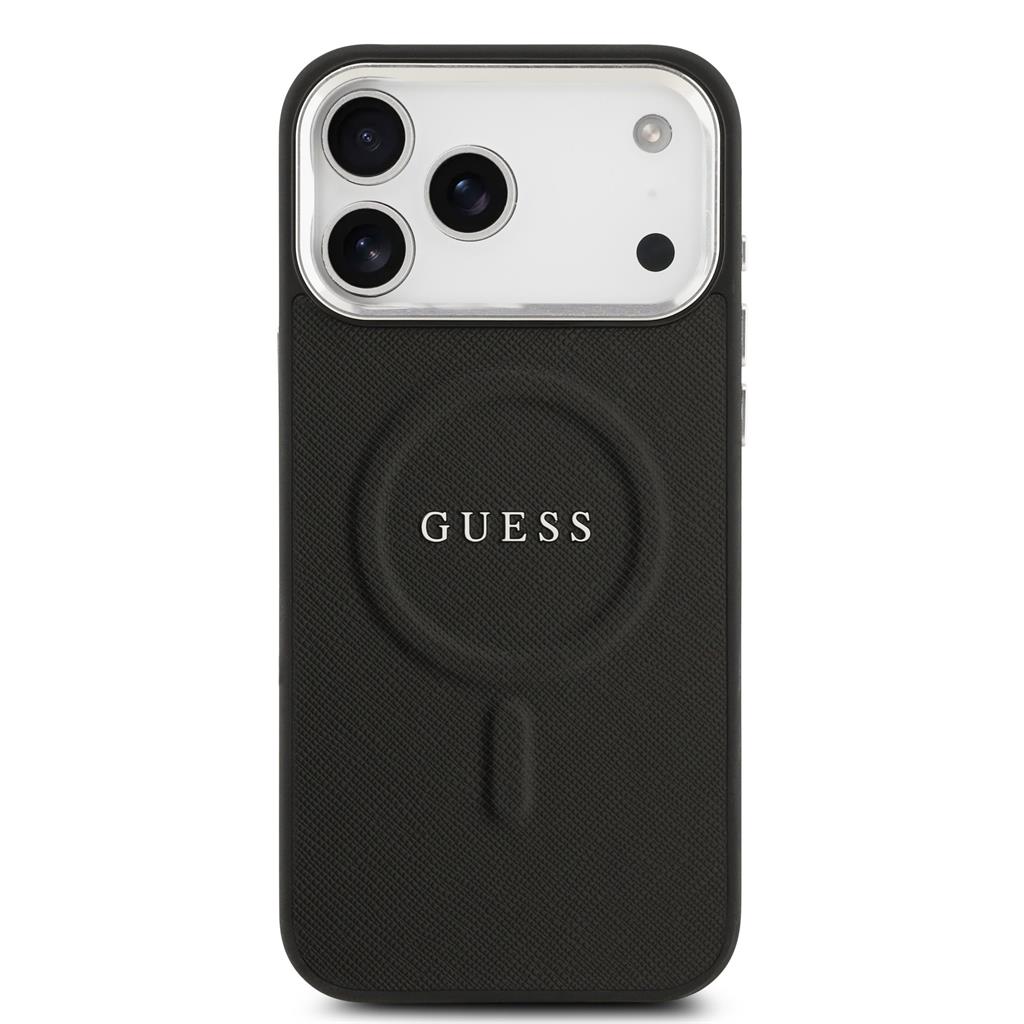 Guess PU Saffiano MagSafe iPhone 17 Pro Max (Fekete)
