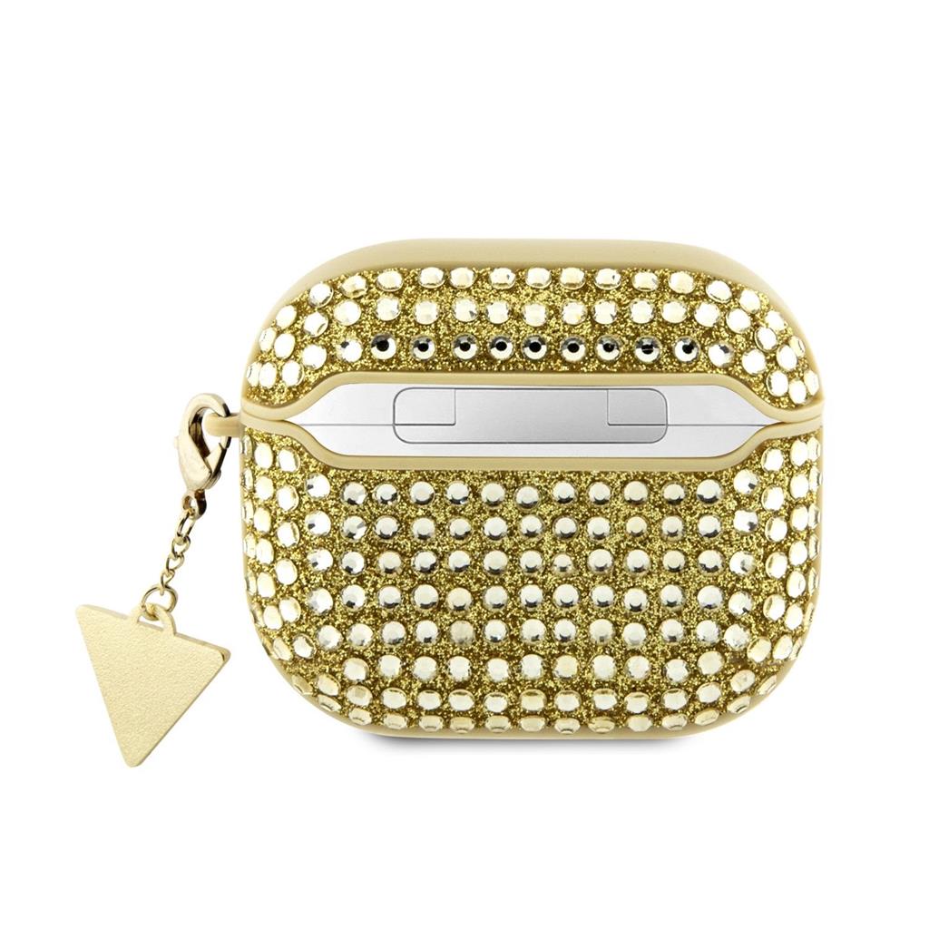 Guess Rhinestones Triangle Metal Logo tok AirPods 3 (Arany) - GUA3HDGTPD