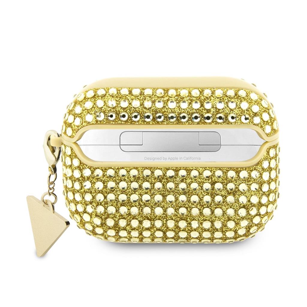 Guess Rhinestones Triangle Metal Logo tok AirPods Pro 2 (Arany) - GUAP2HDGTPD