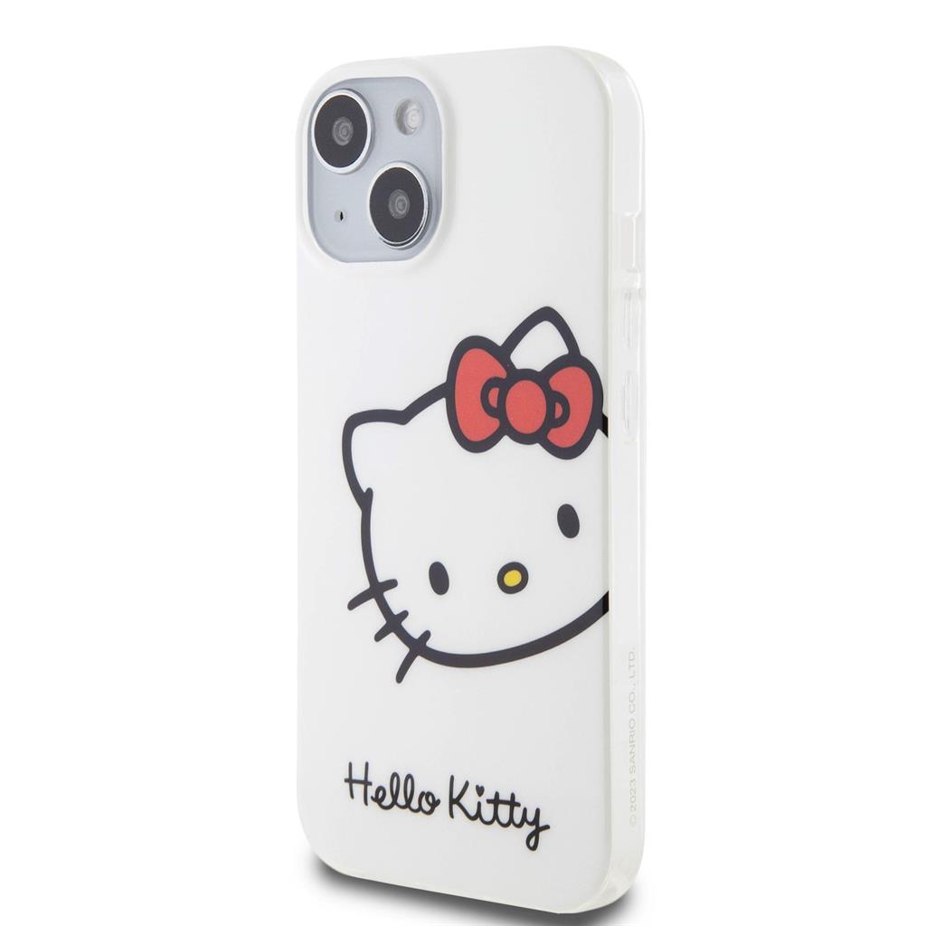 Hello Kitty IML Head Logo tok iPhone 15 (Fehér) - HKHCP15SHCKHST