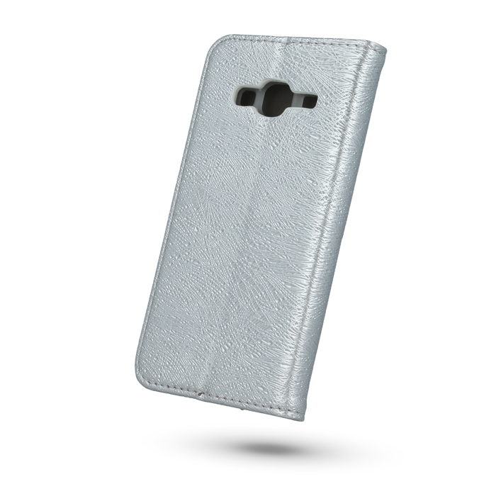 Huawei P10 Lite smart shine mágneses notesz tok, ezüst