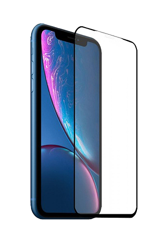 Huawei P40 Lite 5G 5D üvegfólia teljes kijelzőre, átlátszó (fekete keret) front