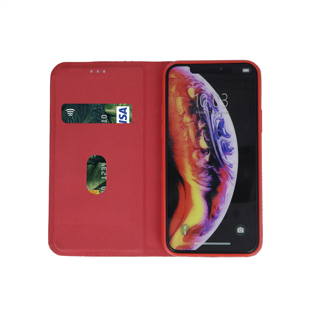 Huawei P40 Lite Smart Senso notesz tok (Piros)