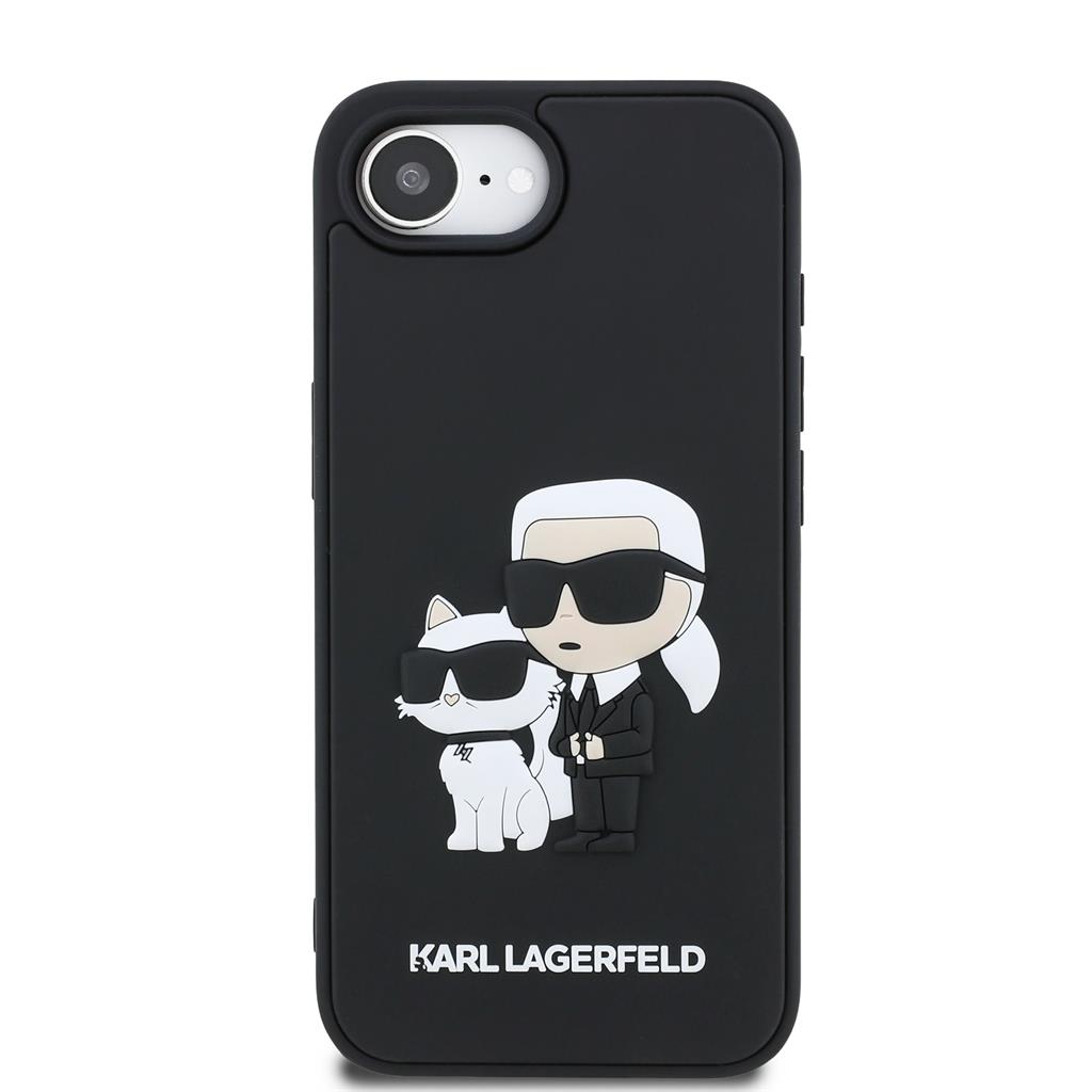 Apple iPhone SE 2022 Karl Lagerfeld 3D Karl & Choupette tok (Fekete) – KLHCPSE43DRKCNK