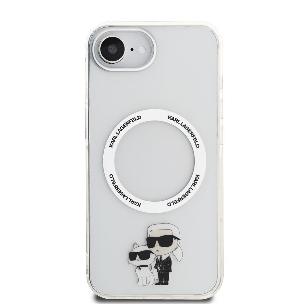 Apple iPhone 16e Karl Lagerfeld IML Karl and Choupette MagSafe tok (Átlátszó) – KLHMPSE4HNKCIT