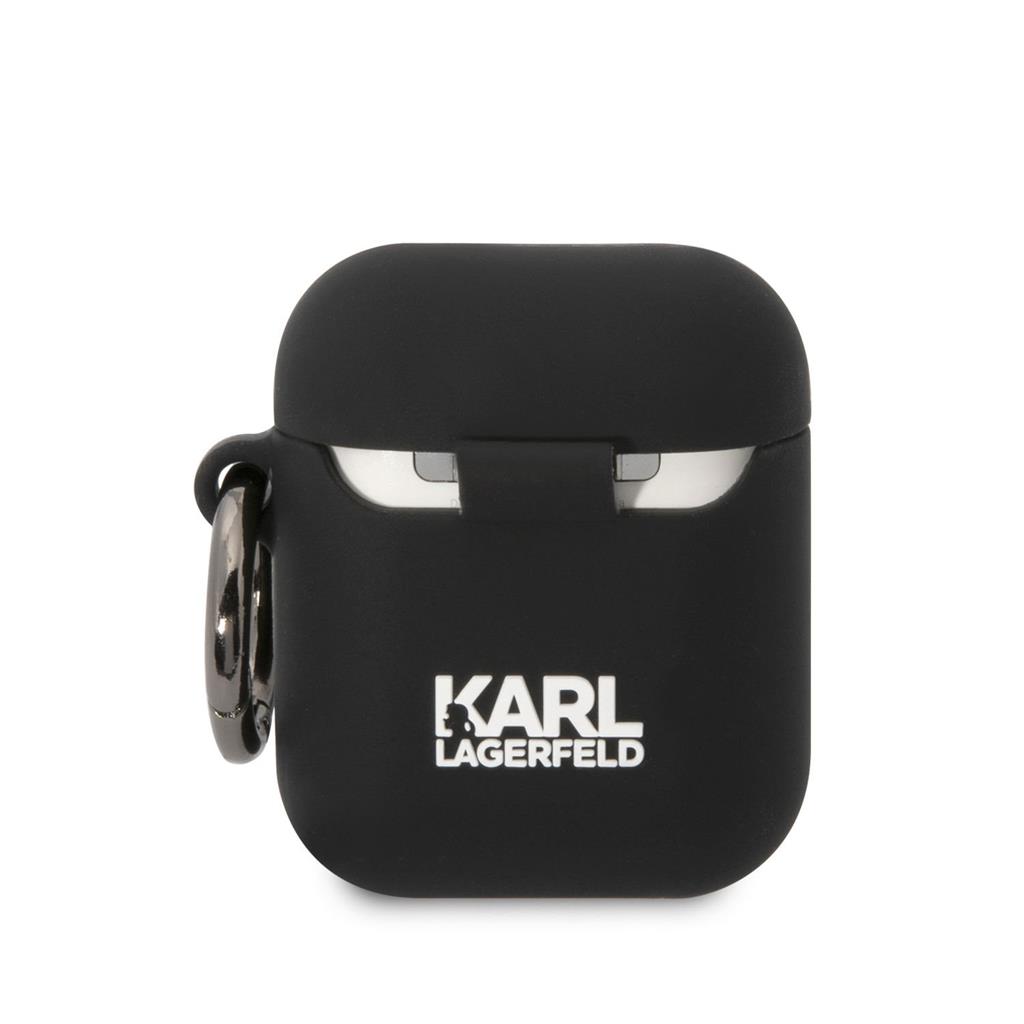 Karl Lagerfeld 3D Logo NFT Karl Head Silicone tok AirPods 1/2 (Fekete) - KLA2RUNIKK
