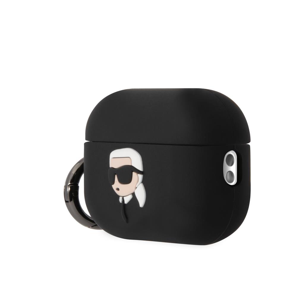Karl Lagerfeld 3D Logo NFT Karl Head Silicone tok AirPods Pro 2 (Fekete) - KLAP2RUNIKK
