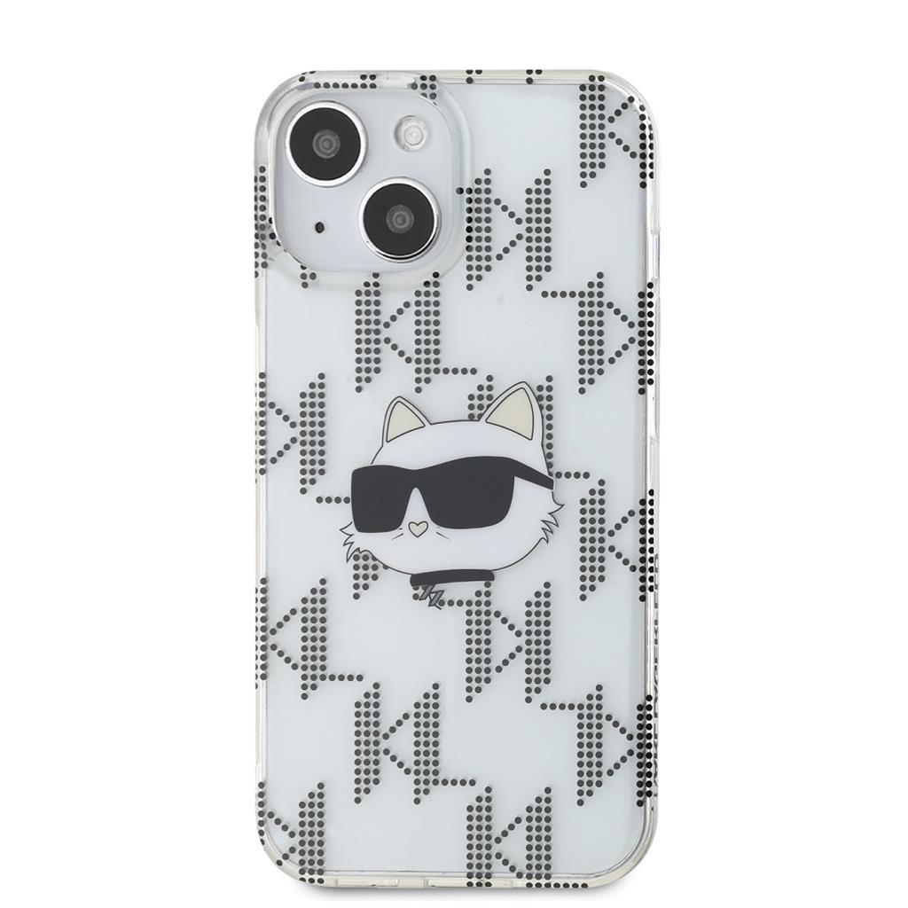 Karl Lagerfeld IML Electroplated Choupette Head iPhone 15 hátlap tok (Átlátszó) - KLHCP15SHKLPCHT