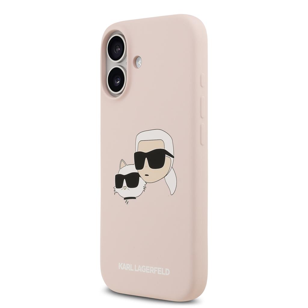 Karl Lagerfeld Liquid Silicone Double Heads MagSafe tok iPhone 17 (Rózsaszín) - KLHMP17SSKCHPPLP