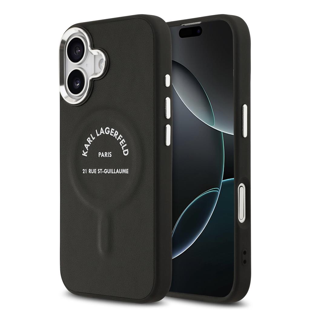 Karl Lagerfeld PU RSG Logo MagSafe tok iPhone 17 (Fekete) - KLHMP17SPSKRSGEK