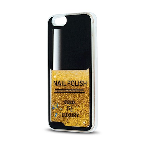 Liquid Glitter case Nail Huawei P9 Lite, Arany