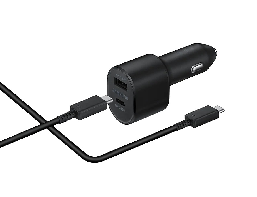 Samsung autós töltő 60W USB-C / USB-A USB-C kábellel (Fekete)