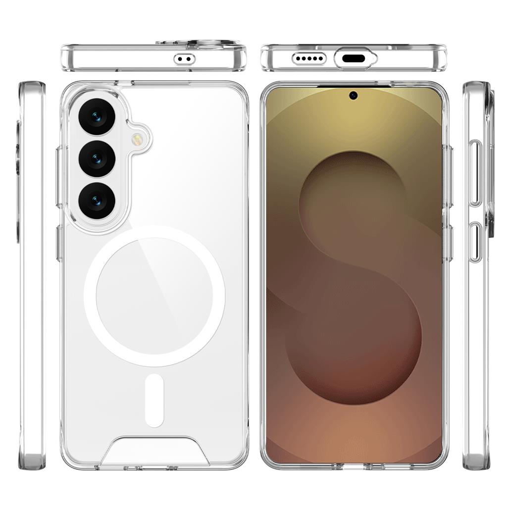 Samsung Galaxy S26 Mag Ring forgatható Magsafe hátlap tok (Átlátszó)