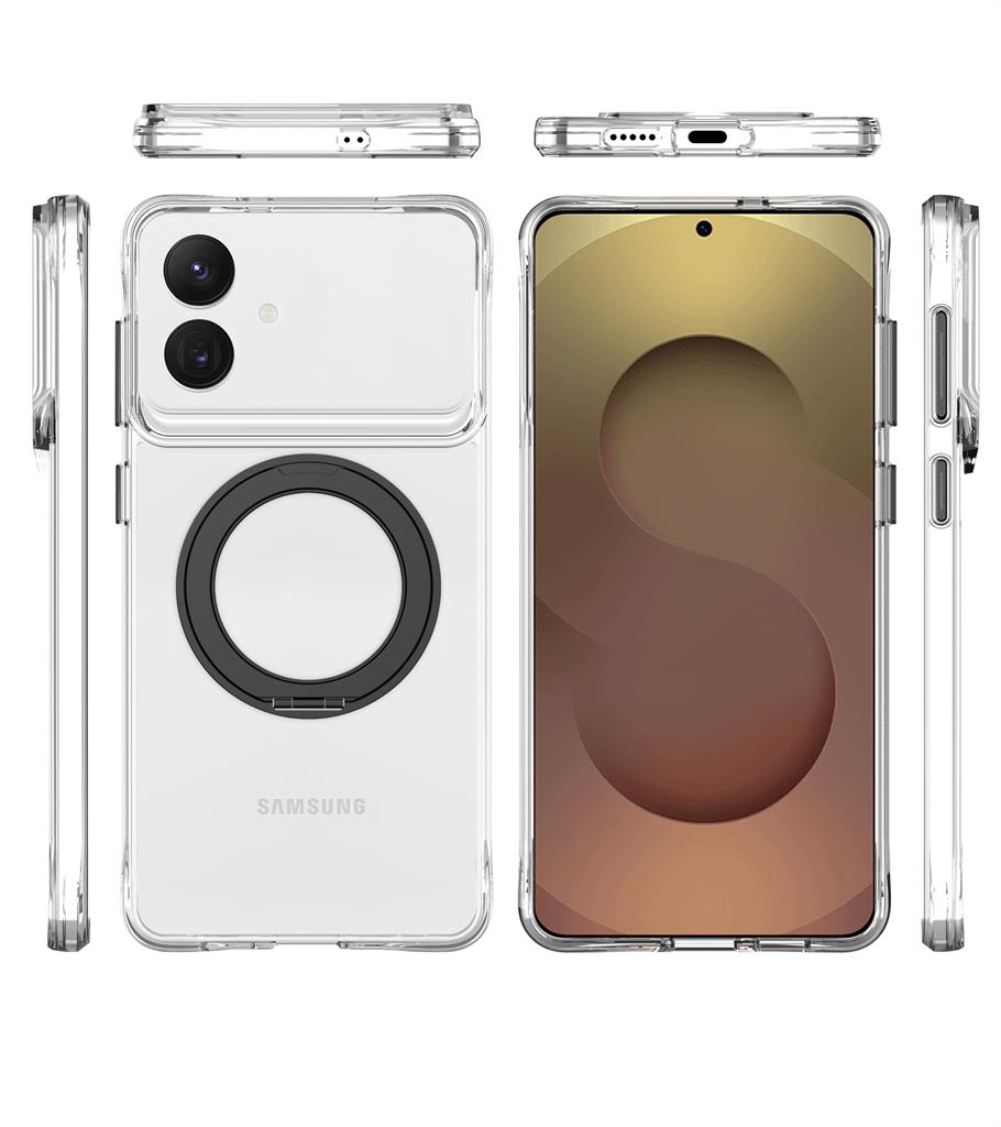 Samsung Galaxy S26 Plus TOKO Pure MagSafe 360 ring hátlap tok (Fekete)