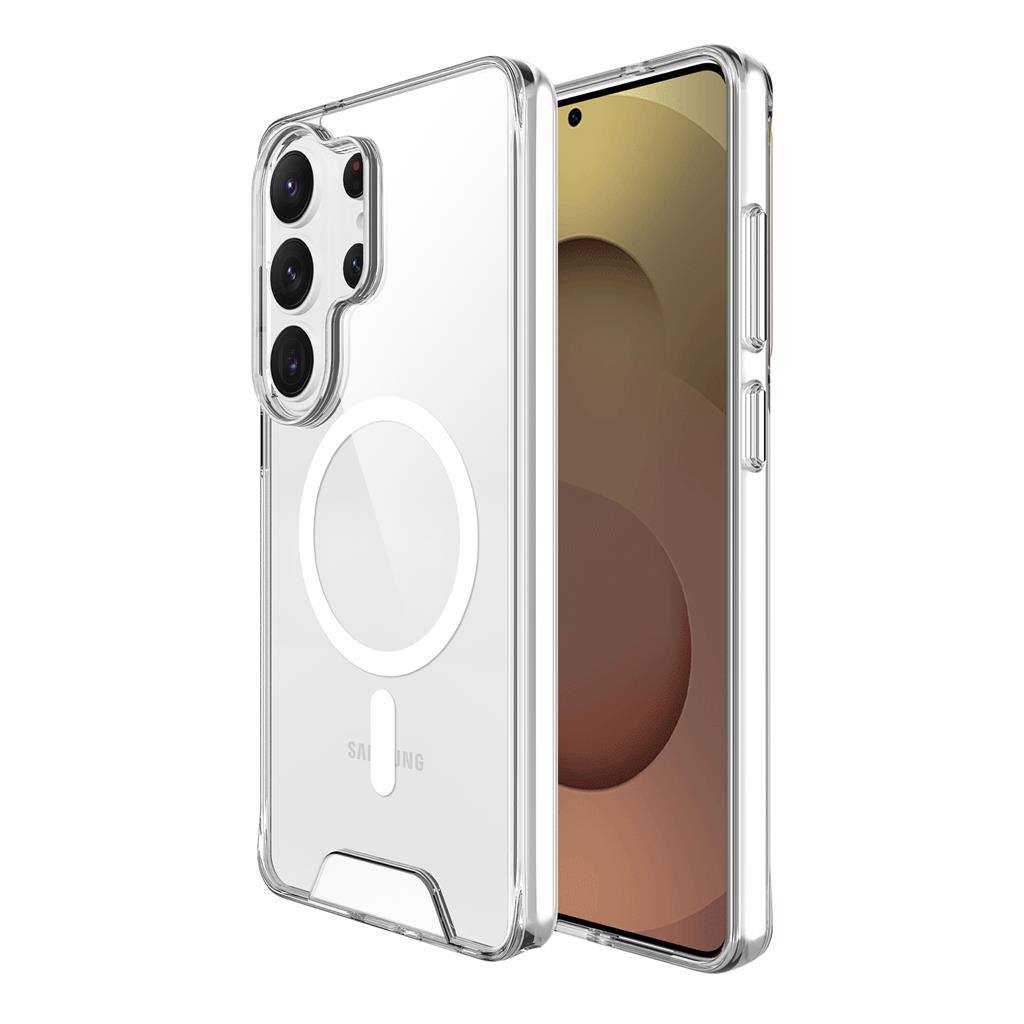 Samsung Galaxy S26 Ultra Mag Ring forgatható Magsafe hátlap tok (Átlátszó)