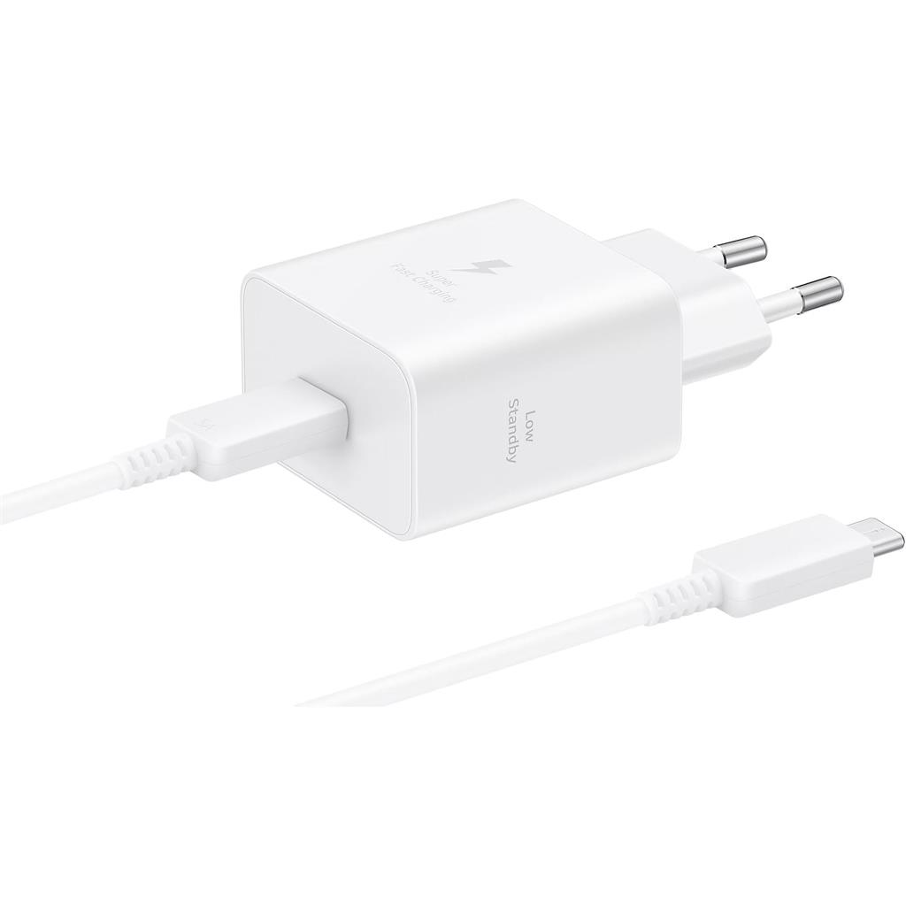 Samsung hálózati töltő 45W USB-C + kábel (Fehér)