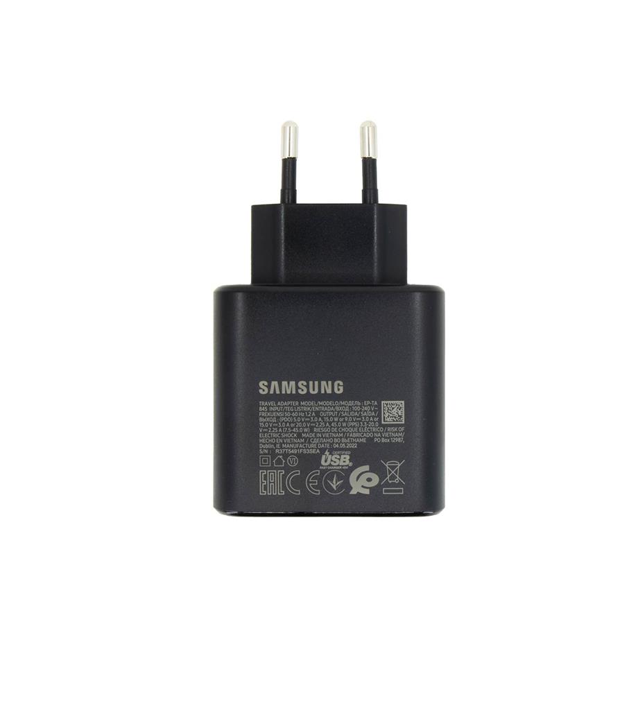 Samsung hálózati töltő (Fekete) - 45W - EP-TA845 ECO csomagolás