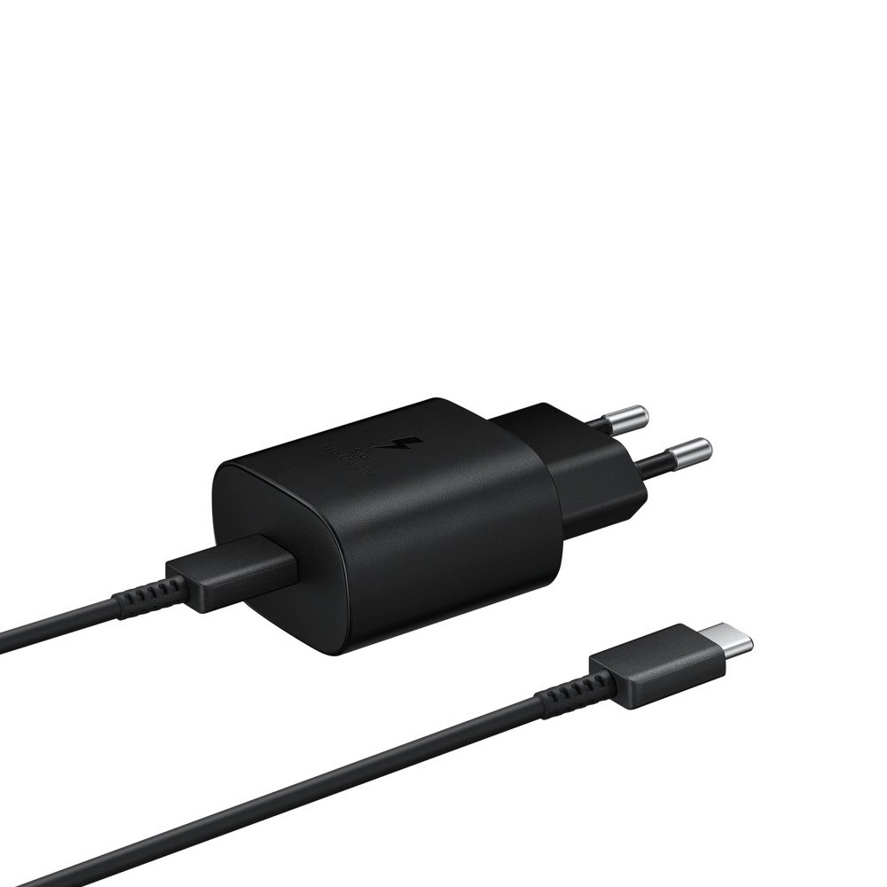 Samsung PD gyorstöltő USB-C kábellel 25W (Fekete)