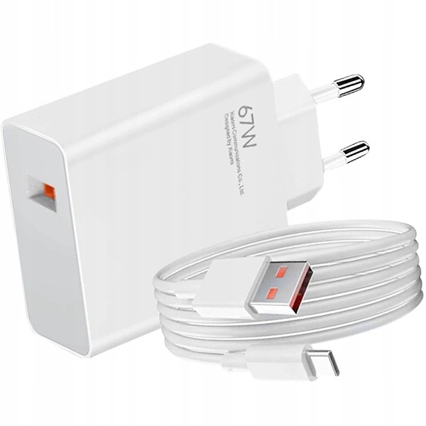 Xiaomi hálózati töltő Type-C kábellel (Fehér) - 67W - MDY-12-EH