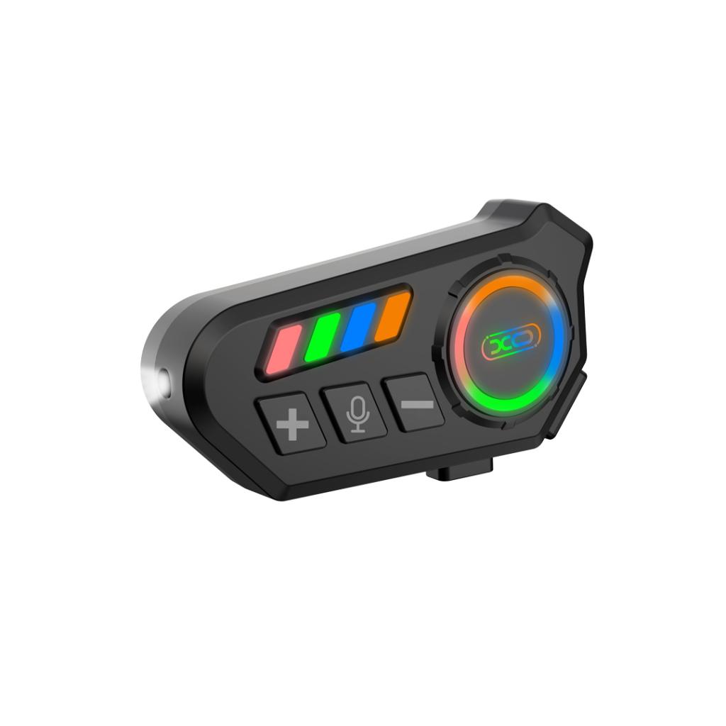 XO BE56 sisakra szerelhető LED headset (Fekete)