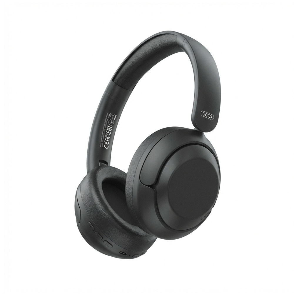 XO BE60 ANC forgatható és összehajtható fém Bluetooth fejhallgató (Fekete)