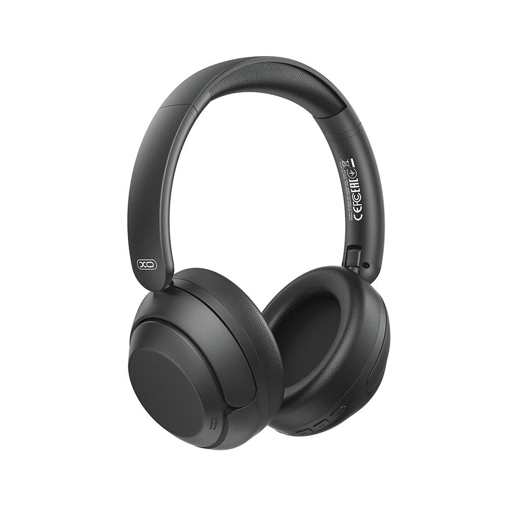 XO BE60 ANC forgatható és összehajtható fém Bluetooth fejhallgató (Fekete)