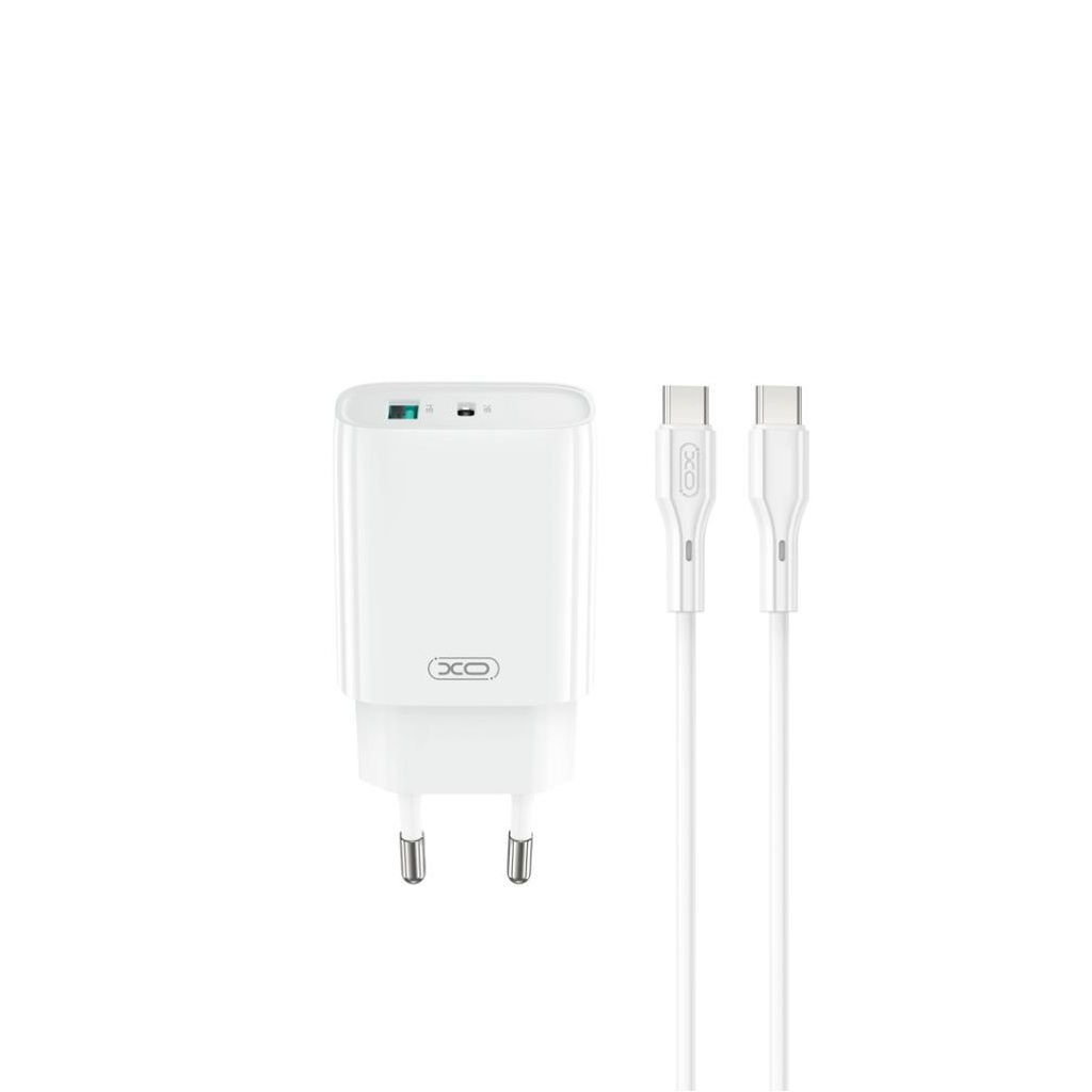 XO CE30 fali töltő 30W 1x USB-A + 1x USB-C (Fehér)