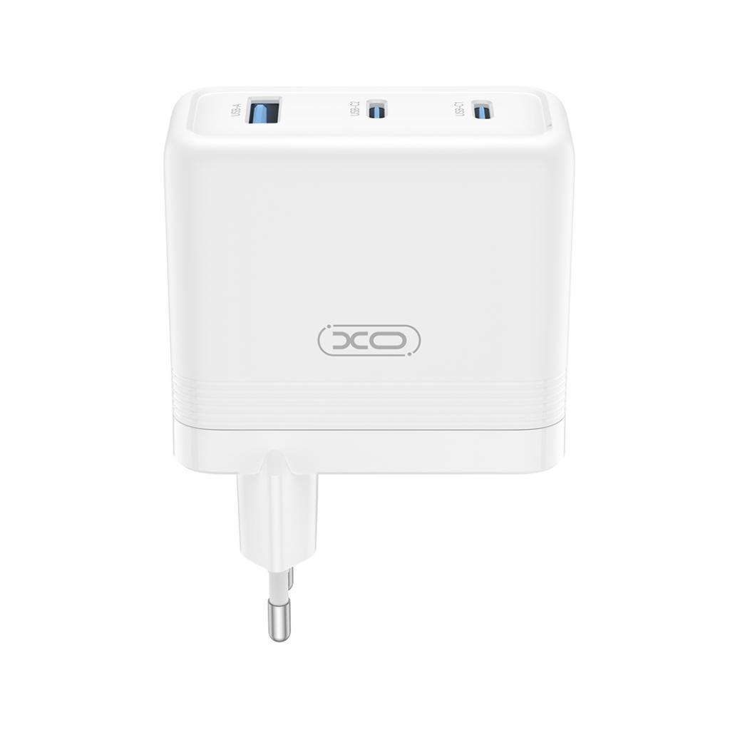 XO CE35 GaN fali töltő 100W 2x USB-C + 1x USB-A (Fehér)