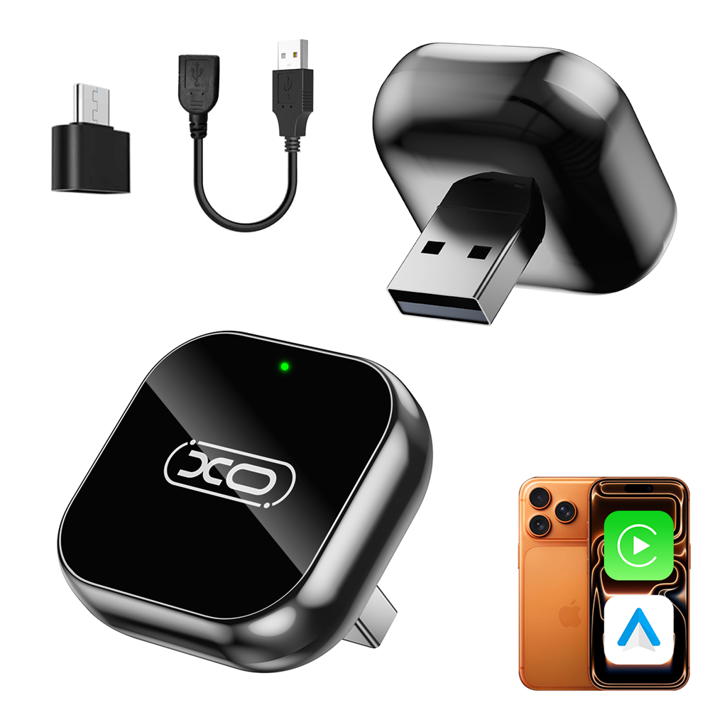 XO CZ026 mini CarPlay képernyőtükröző autó adapter (Fekete)