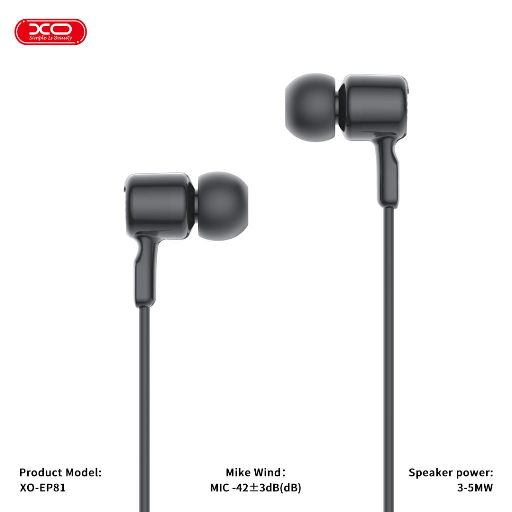 XO EP81 Type-C fülhallgató (Fekete)