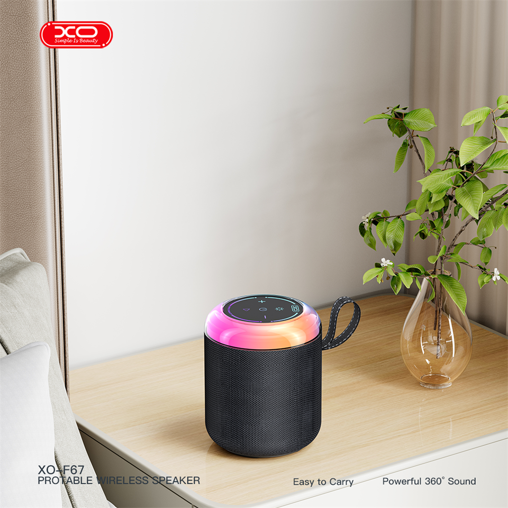 XO F67 LED Dazzle hordozható Bluetooth hangszóró (Fekete)
