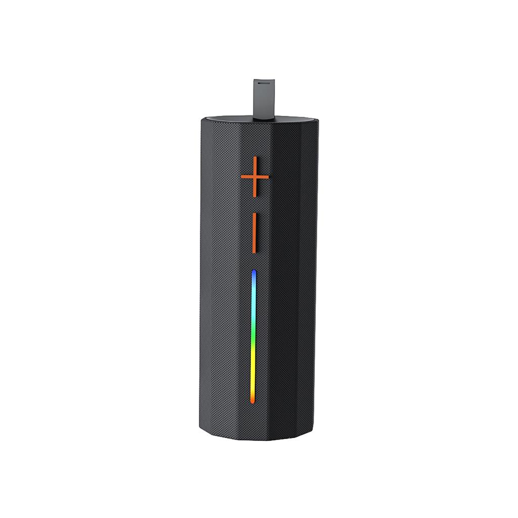 XO F71 Cylinder LED Dazzle hordozható Bluetooth hangszóró fogantyúval (Fekete)